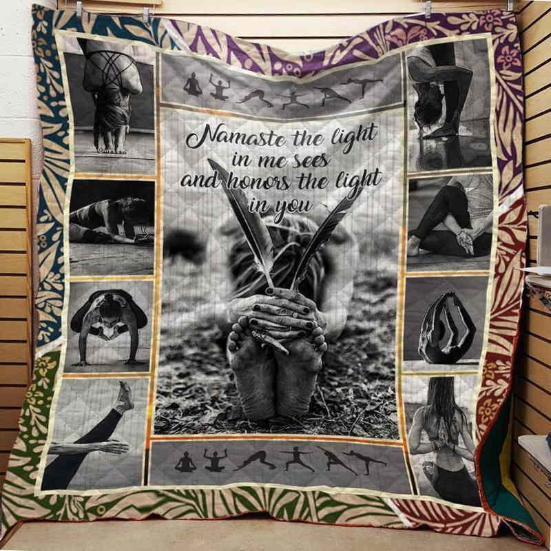 Namaste The Light In The Sees And Honorr The Light In You Yoga 3D Quilt Blanket