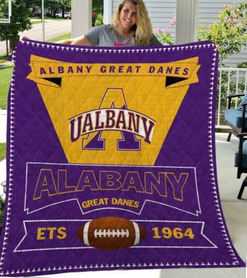 Ncaa Albany Great Danes 3D Quilt Blanket