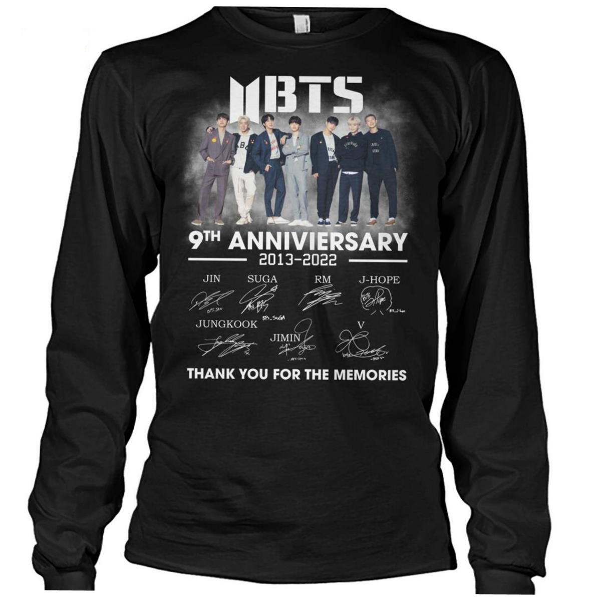 NEW BTS 9 Anniversary 2013-2022 Shirt