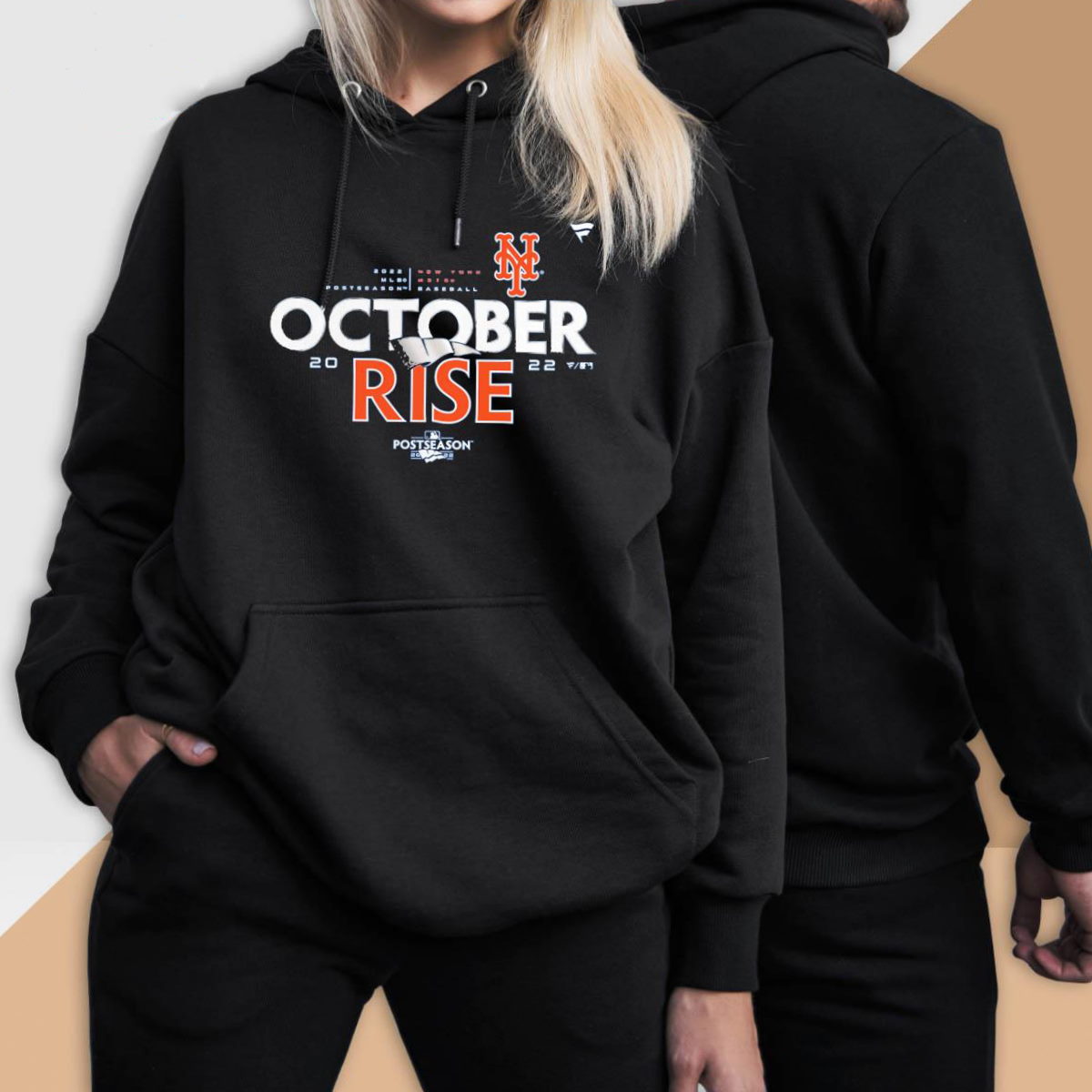 New York Mets October Rise 2022 Postseason Locker Room Hoodie