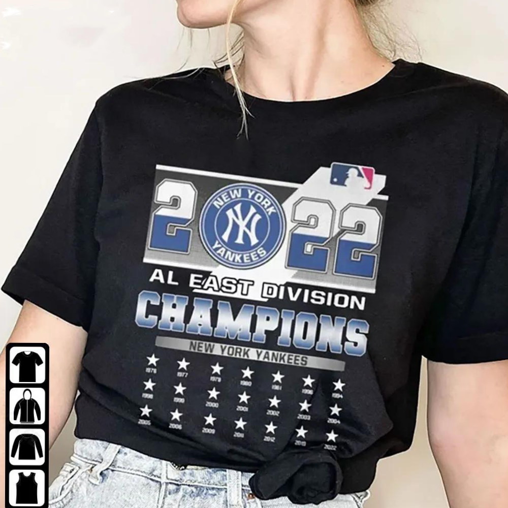 New York Yankees 2022 Al East Division Champions Signatures Shirt,Sweater,  Hoodie, And Long Sleeved, Ladies, Tank Top