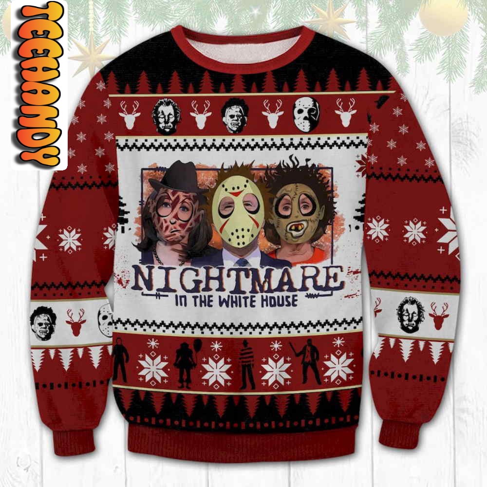 Nightmare In White House Ugly Sweater