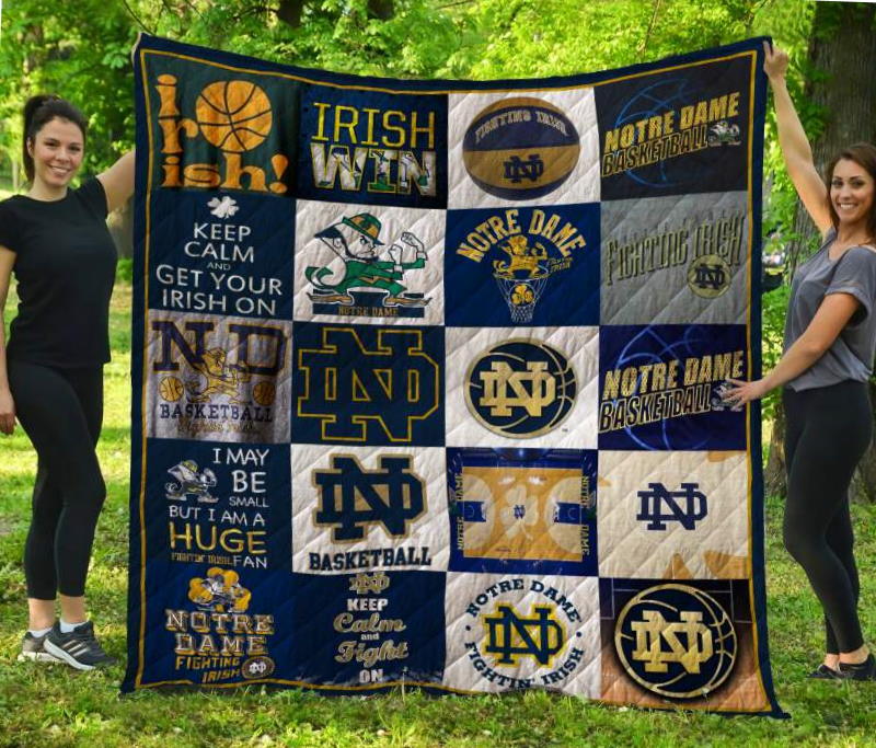 Notre Dame Fightin Irish 3D Quilt Blanket