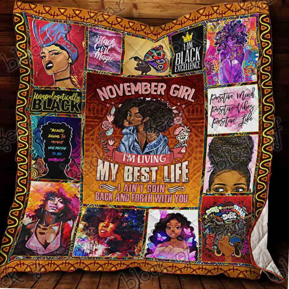 November Girl Quilt Blanket