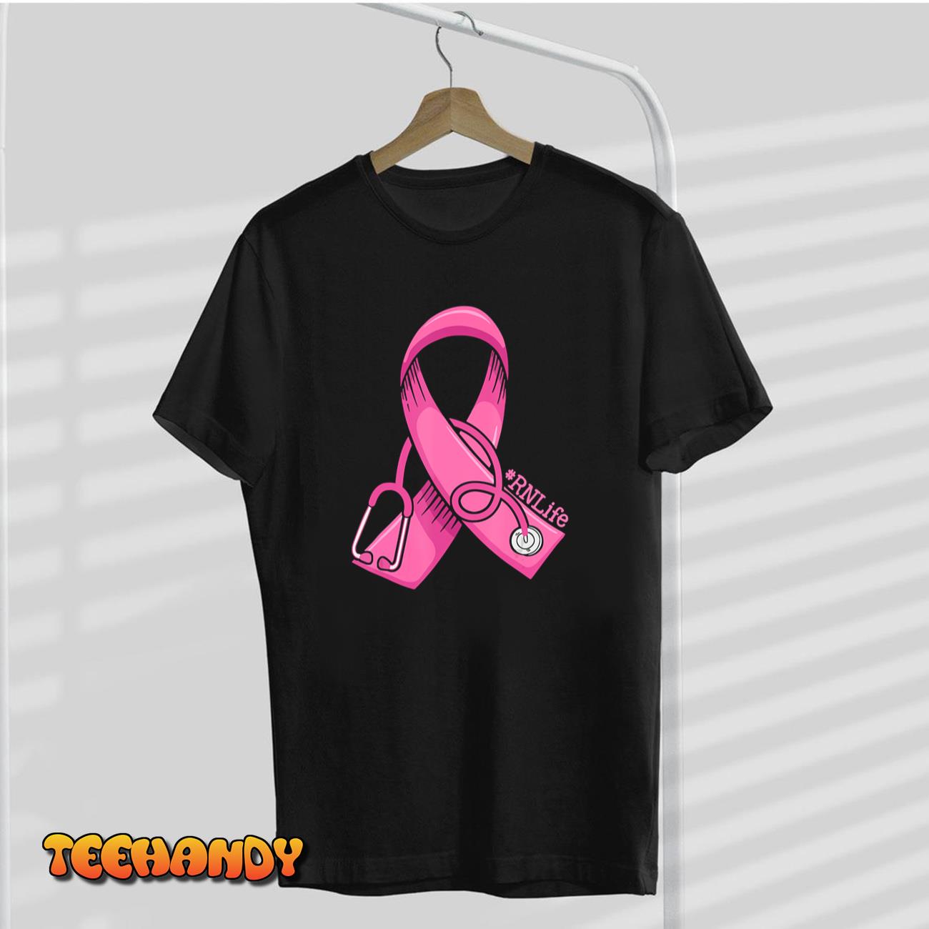 Nurse Breast Cancer Awareness Pink Ribbon Nursing RN Life T-Shirt