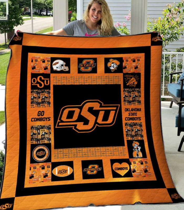 Oklahoma State Cowboys 3D Quilt Blanket