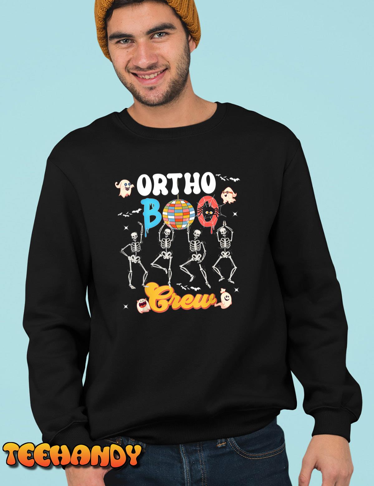 Ortho Orthopedic Halloween Boo Crew Dance Skeleton Dancing T-Shirt