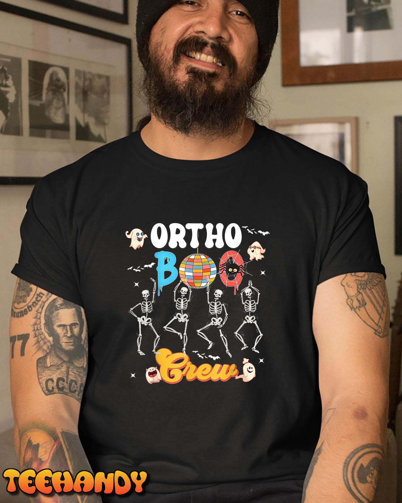 Ortho Orthopedic Halloween Boo Crew Dance Skeleton Dancing T-Shirt