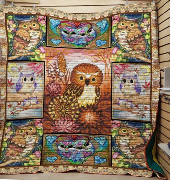 Owl Love 3D Quilt Blanket