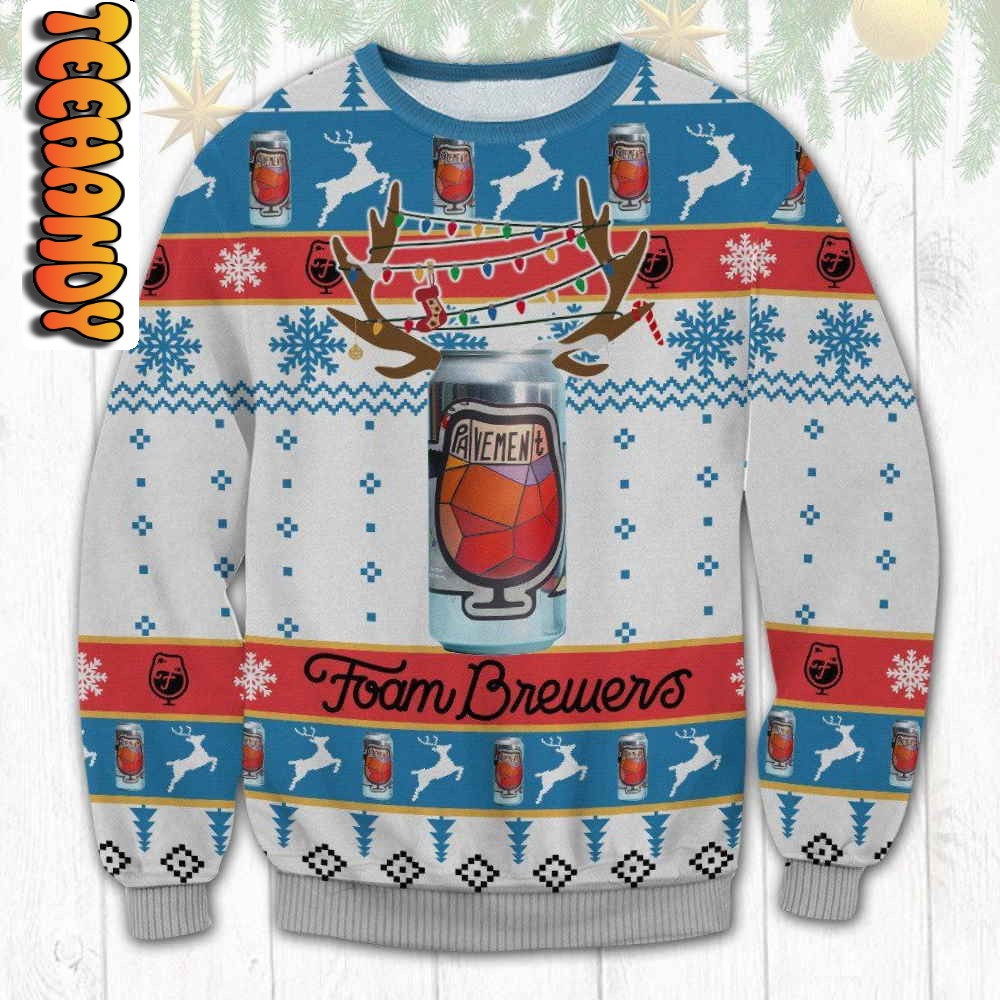 Pavement Foam Brewers Ugly Christmas Sweater