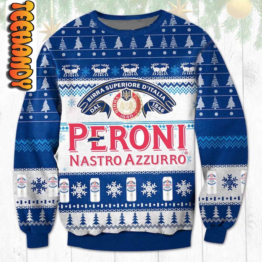 Peroni Nastro Azzuro Ugly Christmas Sweater