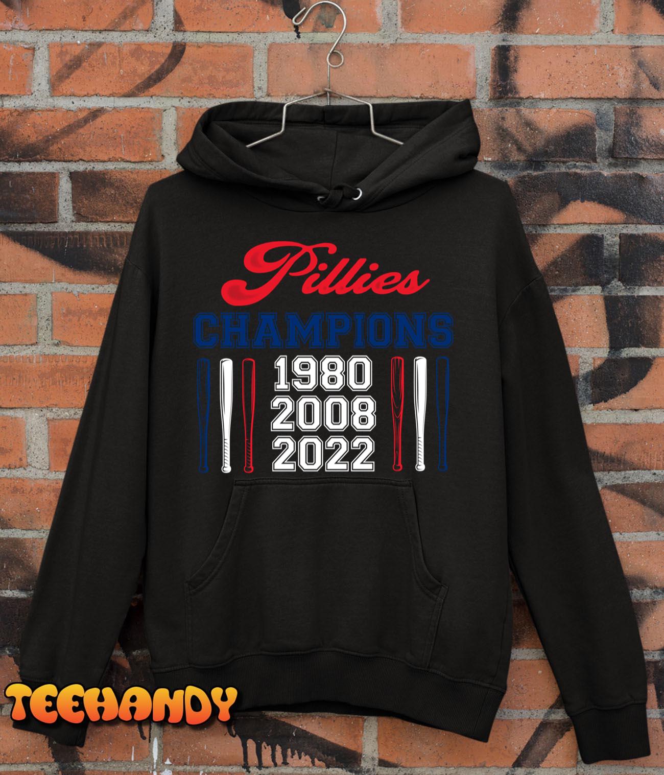 Phillies Champion 1980 2008 2022 T-Shirt
