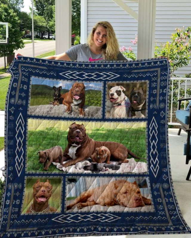 Pitbull 3D Quilt Blanket