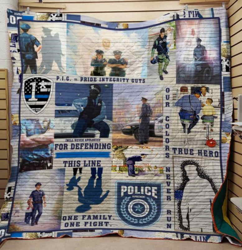 Police 3D Quilt Blanket