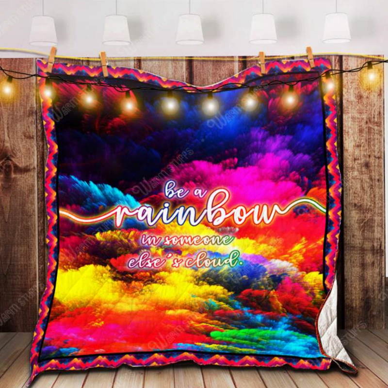 Rainbow Cloud 3D Quilt Blanket