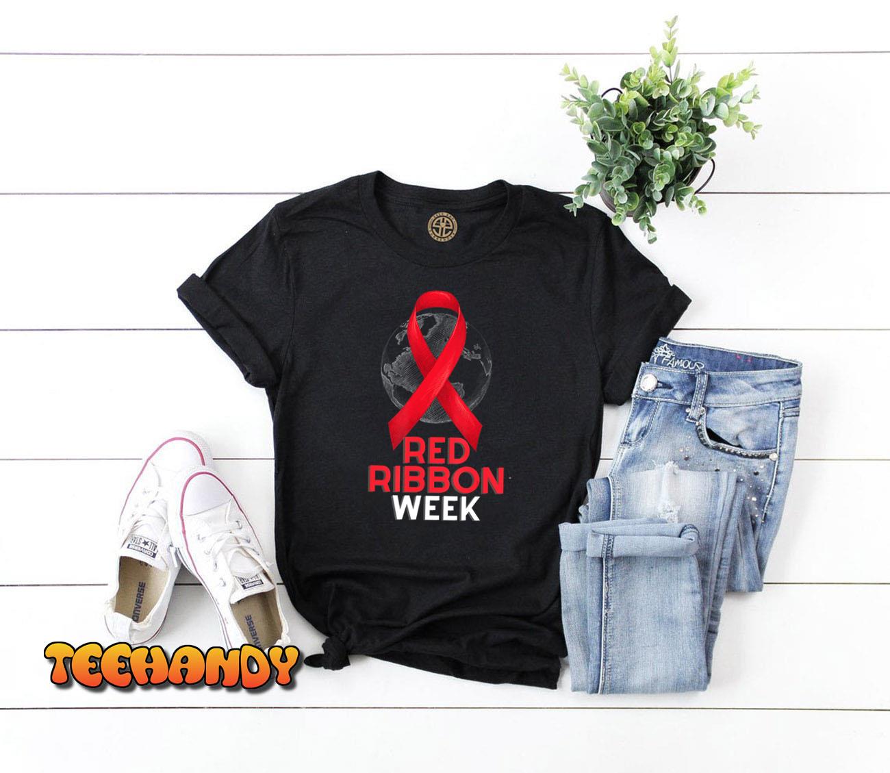 Red Ribbon Week Shirt We Wear Red Ribbon Week Awareness T-Shirt