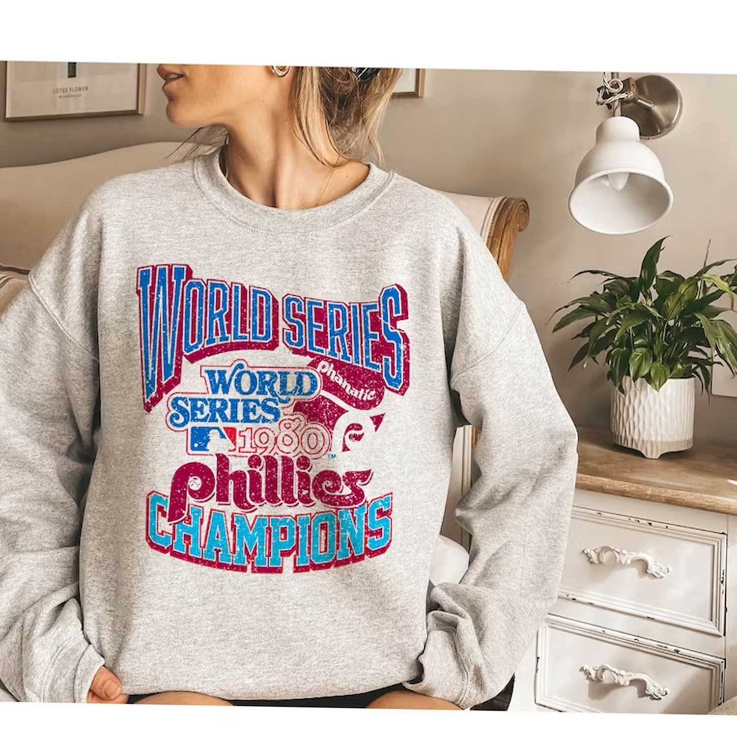 Vintage Phillies Baseball Style 90s Sweatshirt Vintage - Bluecat