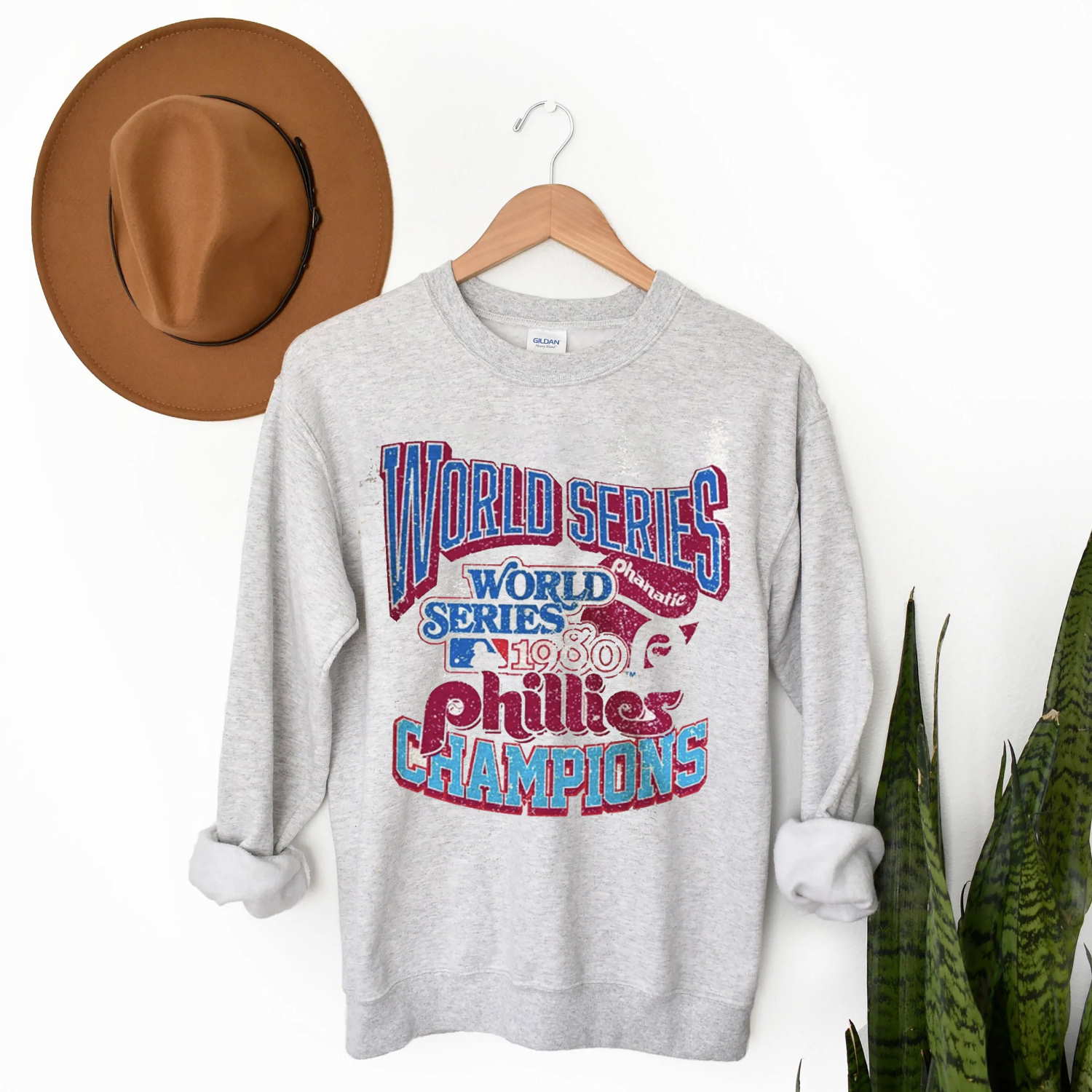 Retro Phillies 1980 World Series Sweatshirt Vintage Philadelphia Baseball Crewneck Sweatshirt