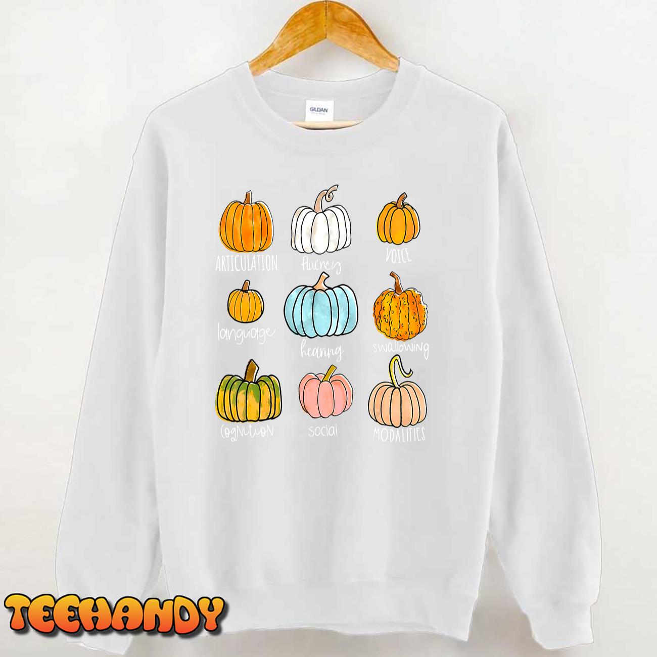 Retro Speech Therapy Pumpkin For Sped Teachers SLP Pumpkin T-Shirt