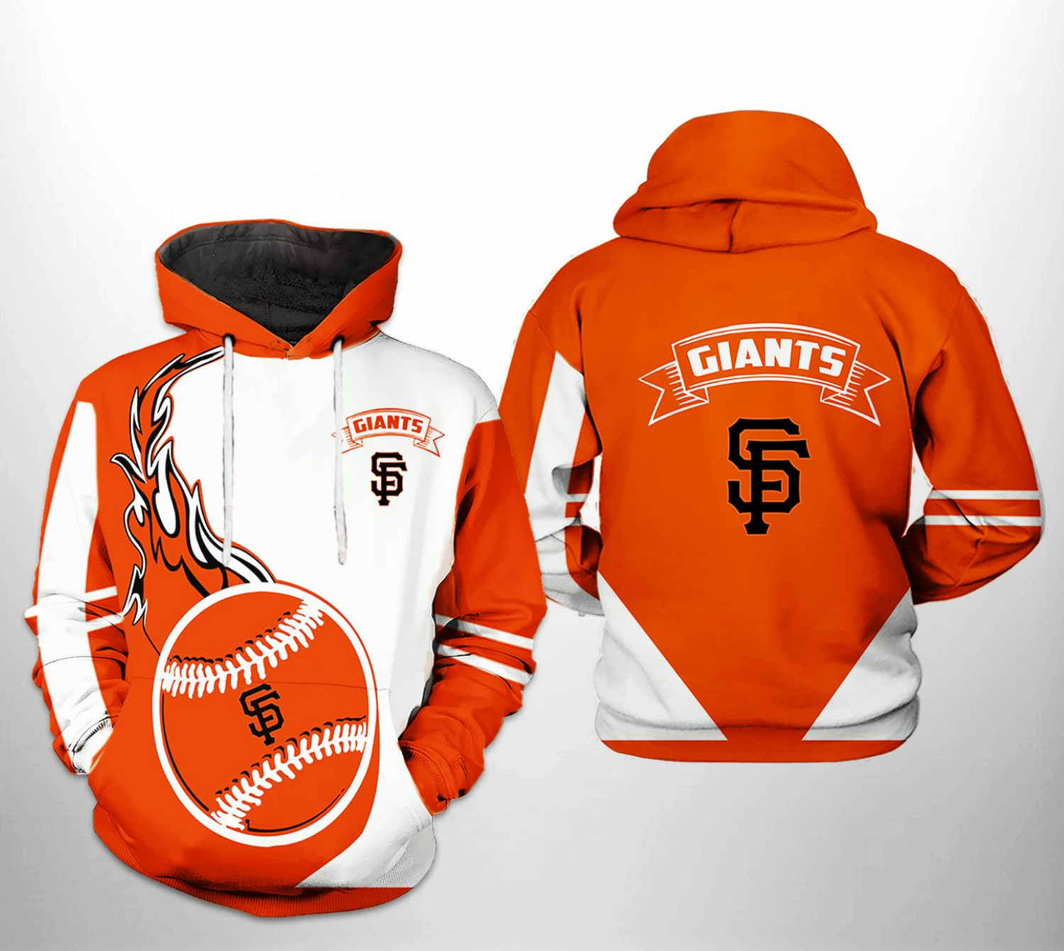 San Francisco Giants MLB Classic 3D Hoodie Zipper Hoodie