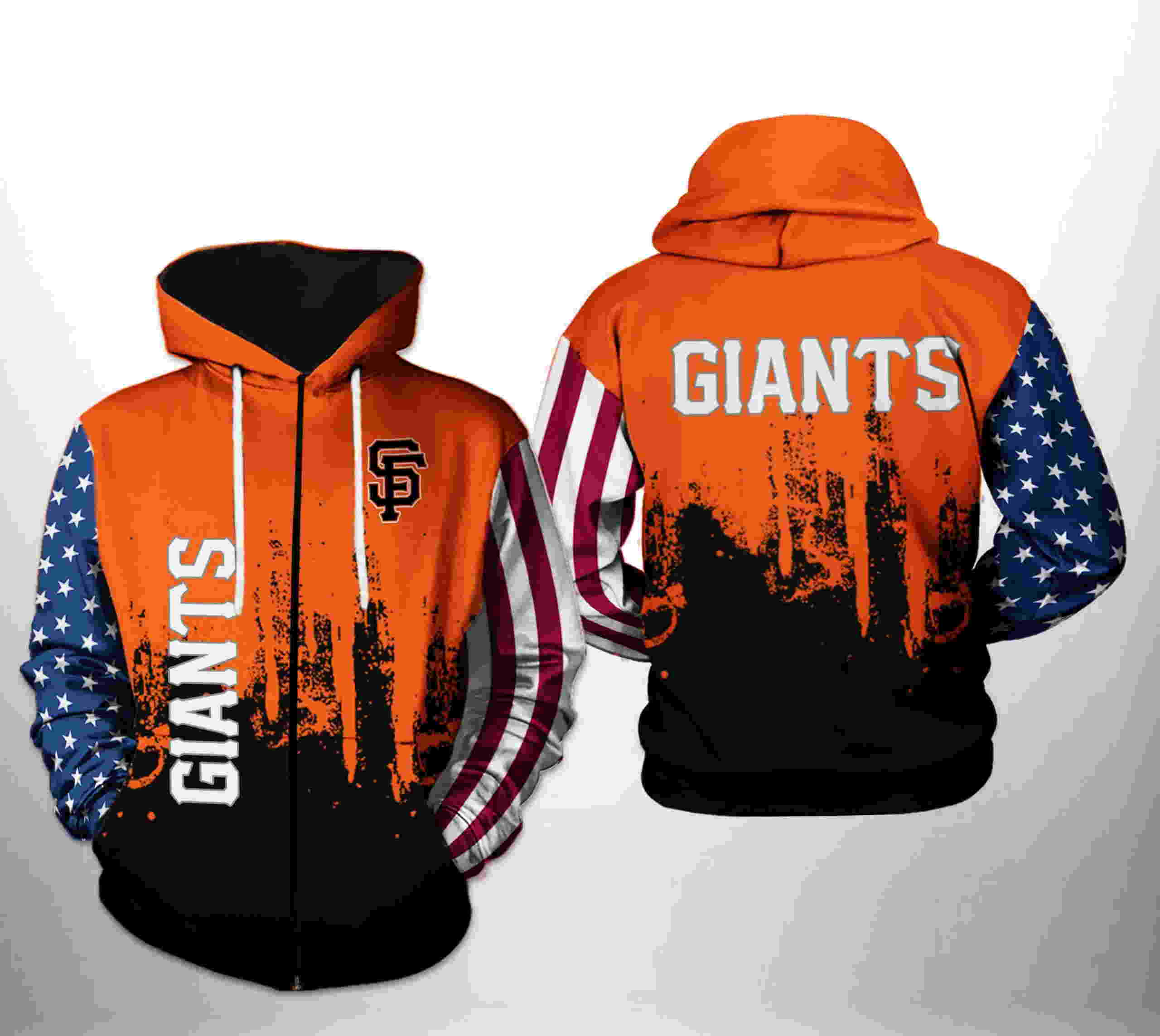 San Francisco Giants MLB Team US 3D Hoodie Zipper Hoodie