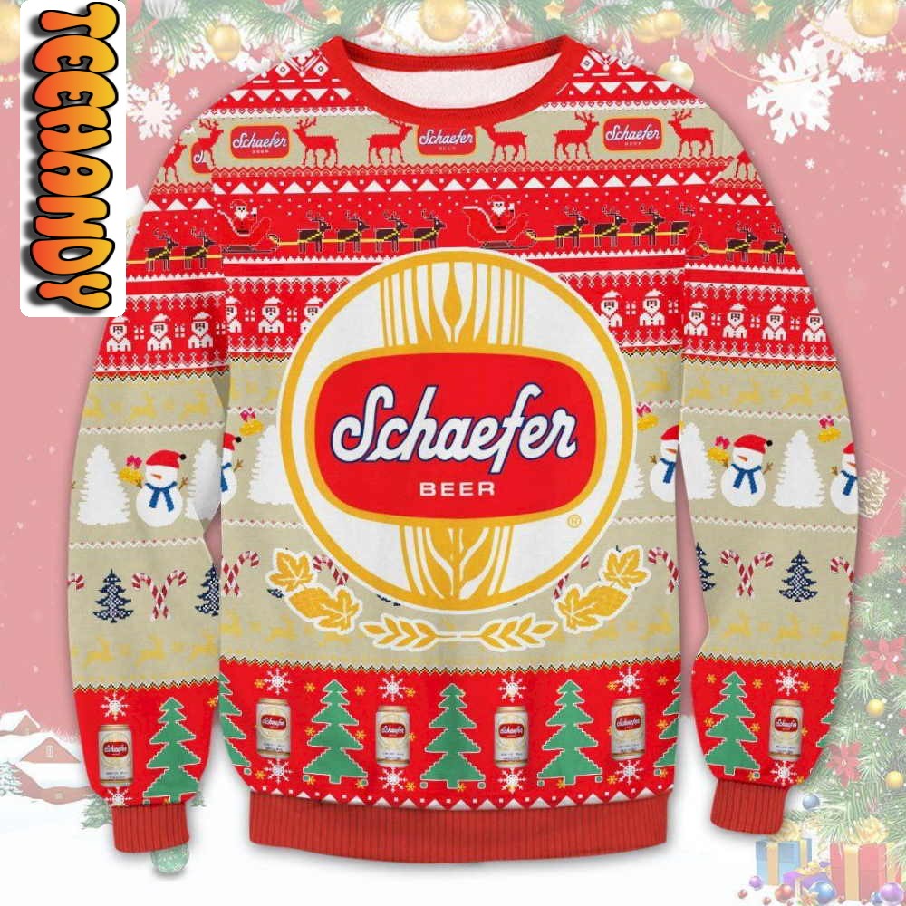 Schaefer Beer Ugly Christmas Sweater