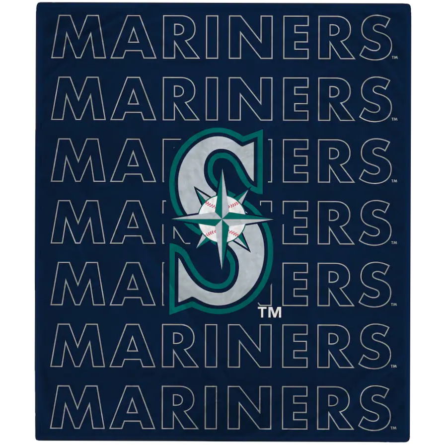 Seattle Mariners Echo Wordmark Quilt Blanket