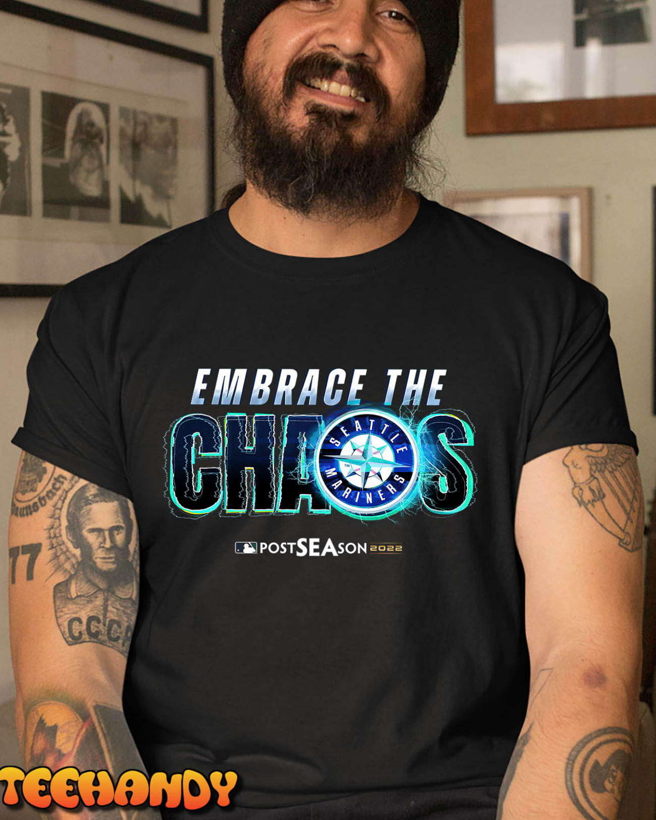 Official Seattle Mariners Embrace The Chaos Postseason 2022 Shirt