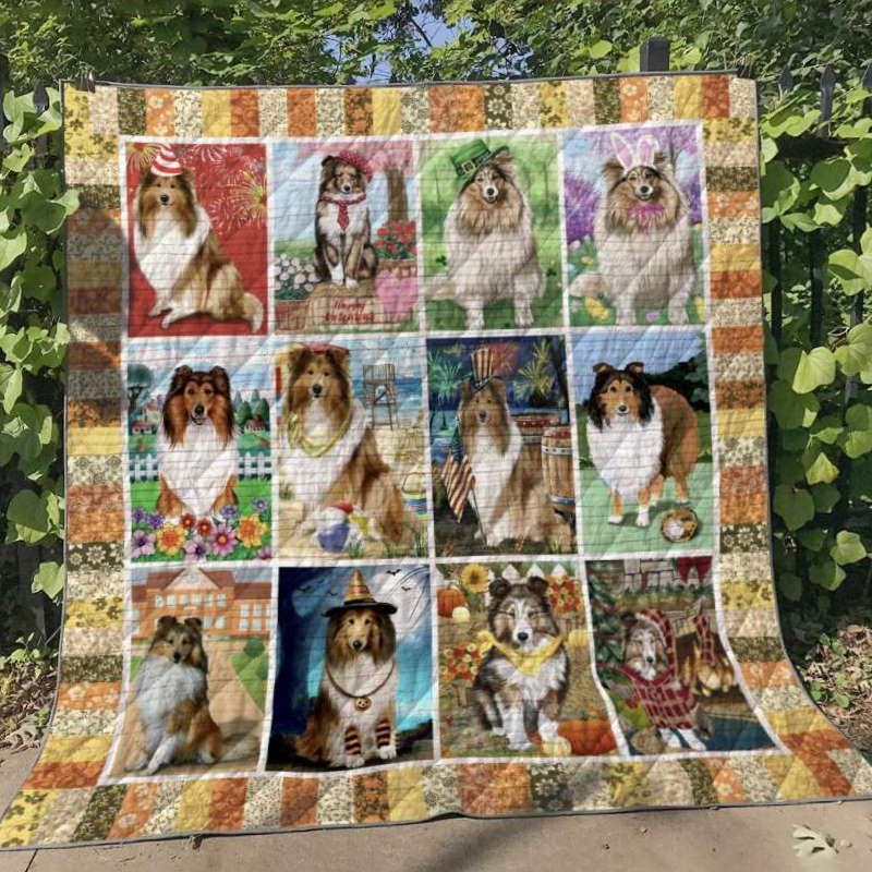 Shetland Sheep Dog Envy Me Quilt Blanket