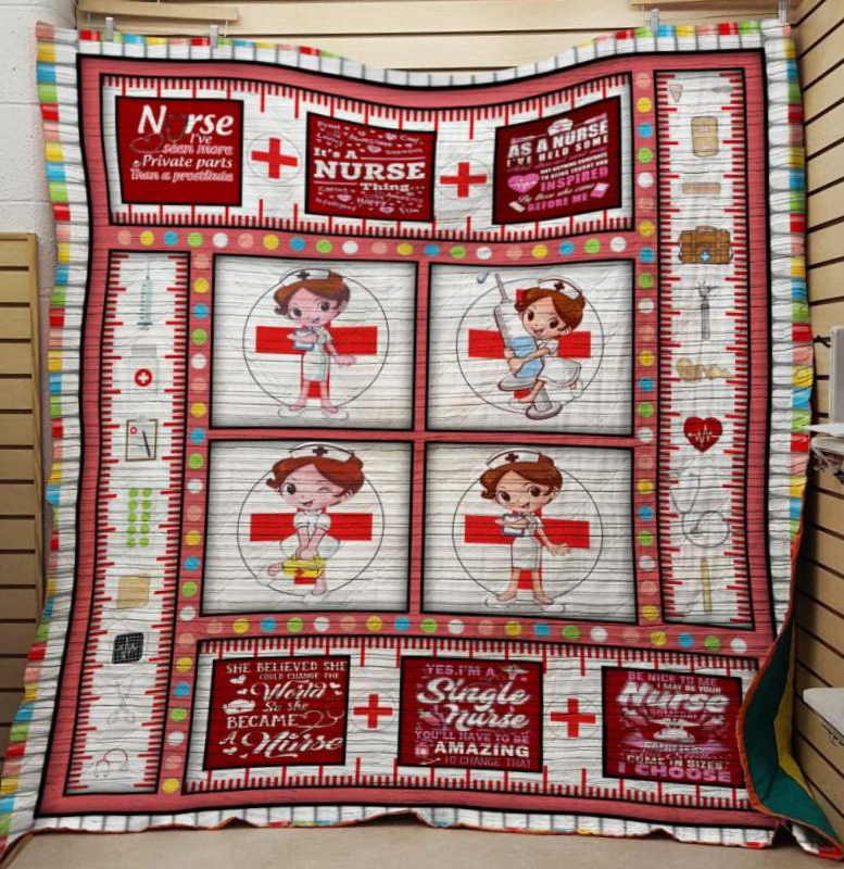 Single Nurse 3D All Over Printed Quilt Blanket