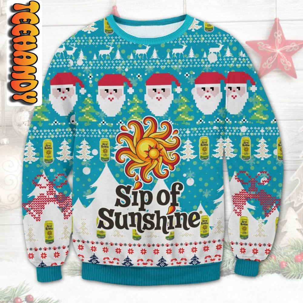 Sip Of Sunshine Christmas Ugly Sweater