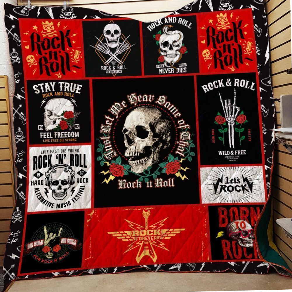 Skullrockroll 3D Quilt Blanket