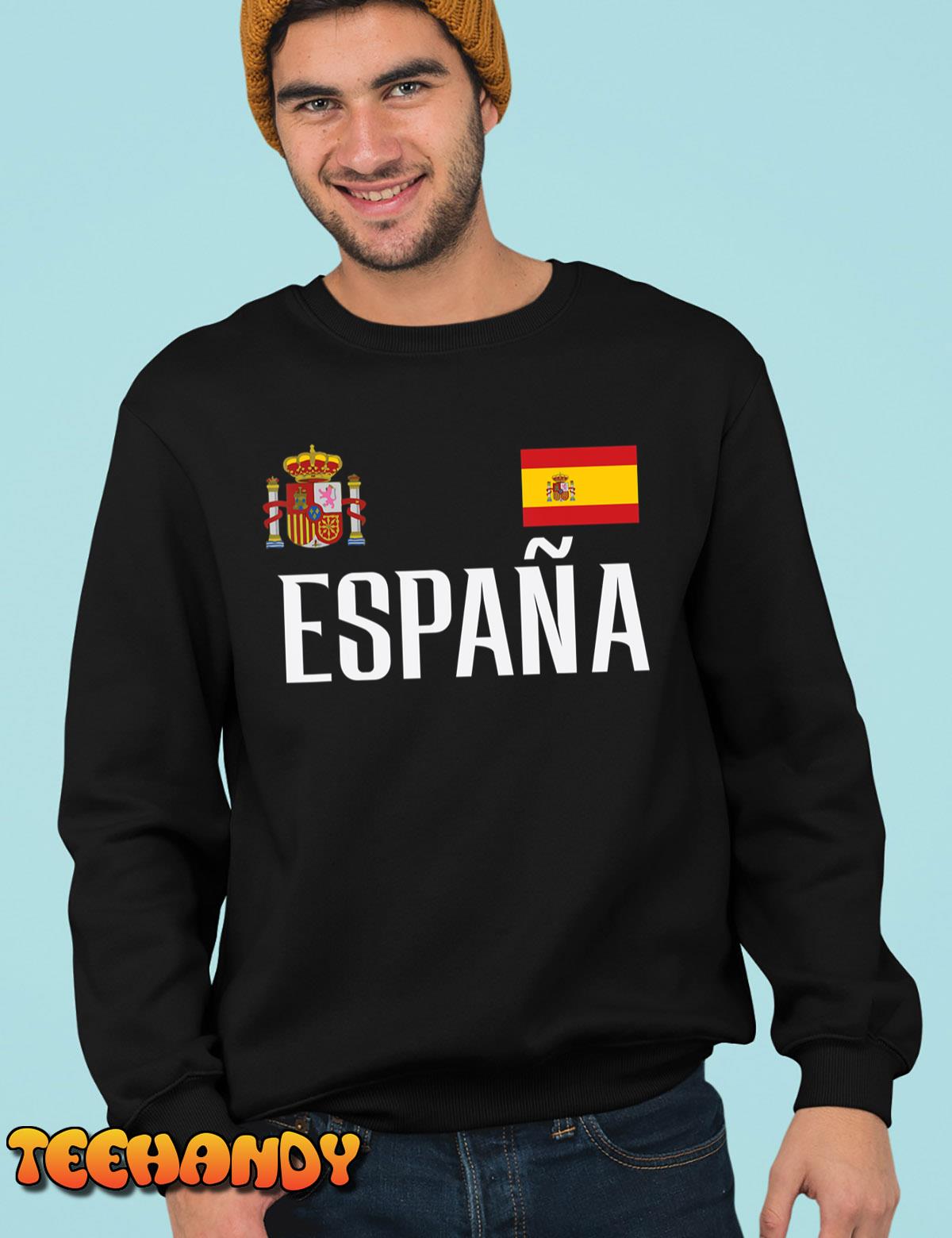 Spain Flag Espana Football Soccer Fan Men Women Kids T-Shirt