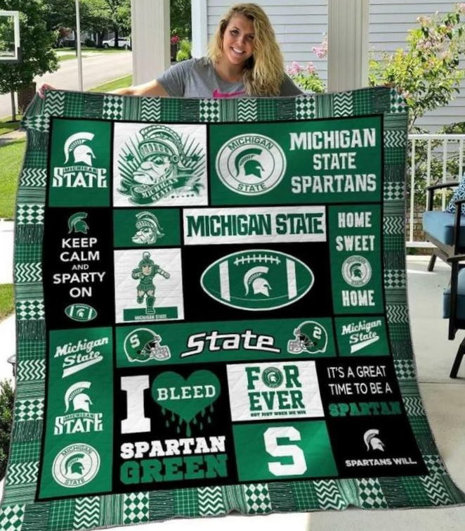 Spartans Will Ncaa Michigan State Spartans Combined Quilt Blanket