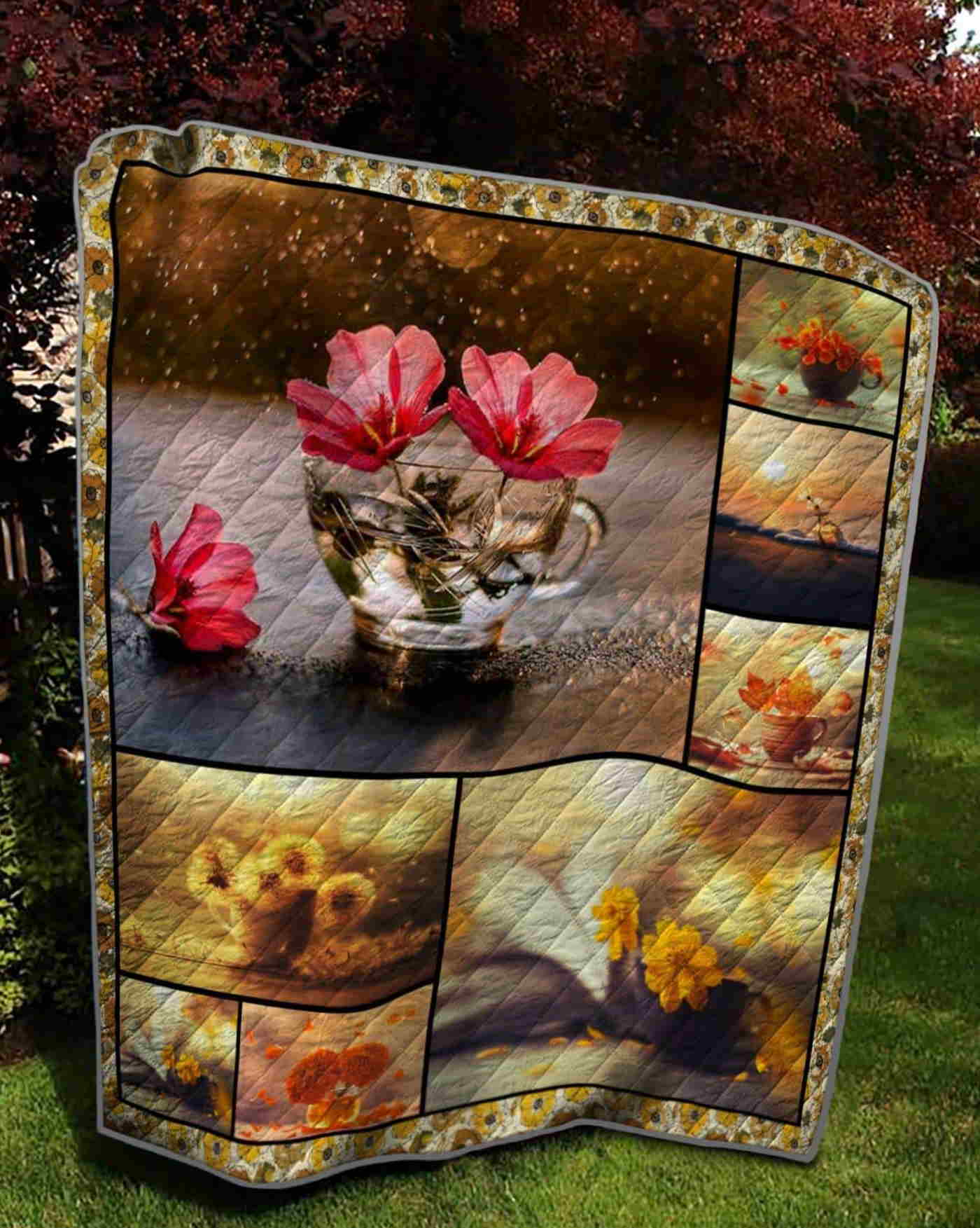 St Flowers 3D Quilt Blanket