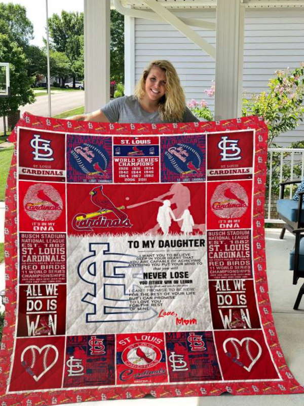 St. Louis Cardinals To My Daught Love Mom Quilt Blanket