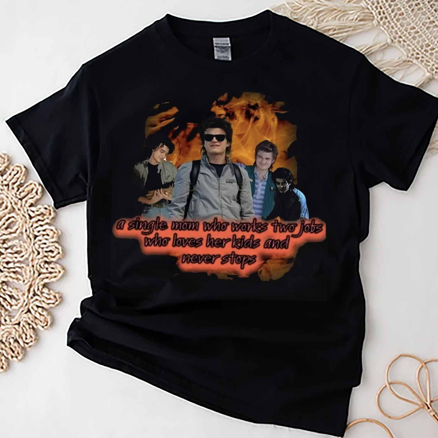 Steve Harrington A Single Mom Who Works Two Jobs Shirt Steve Babysitter Service Shirt