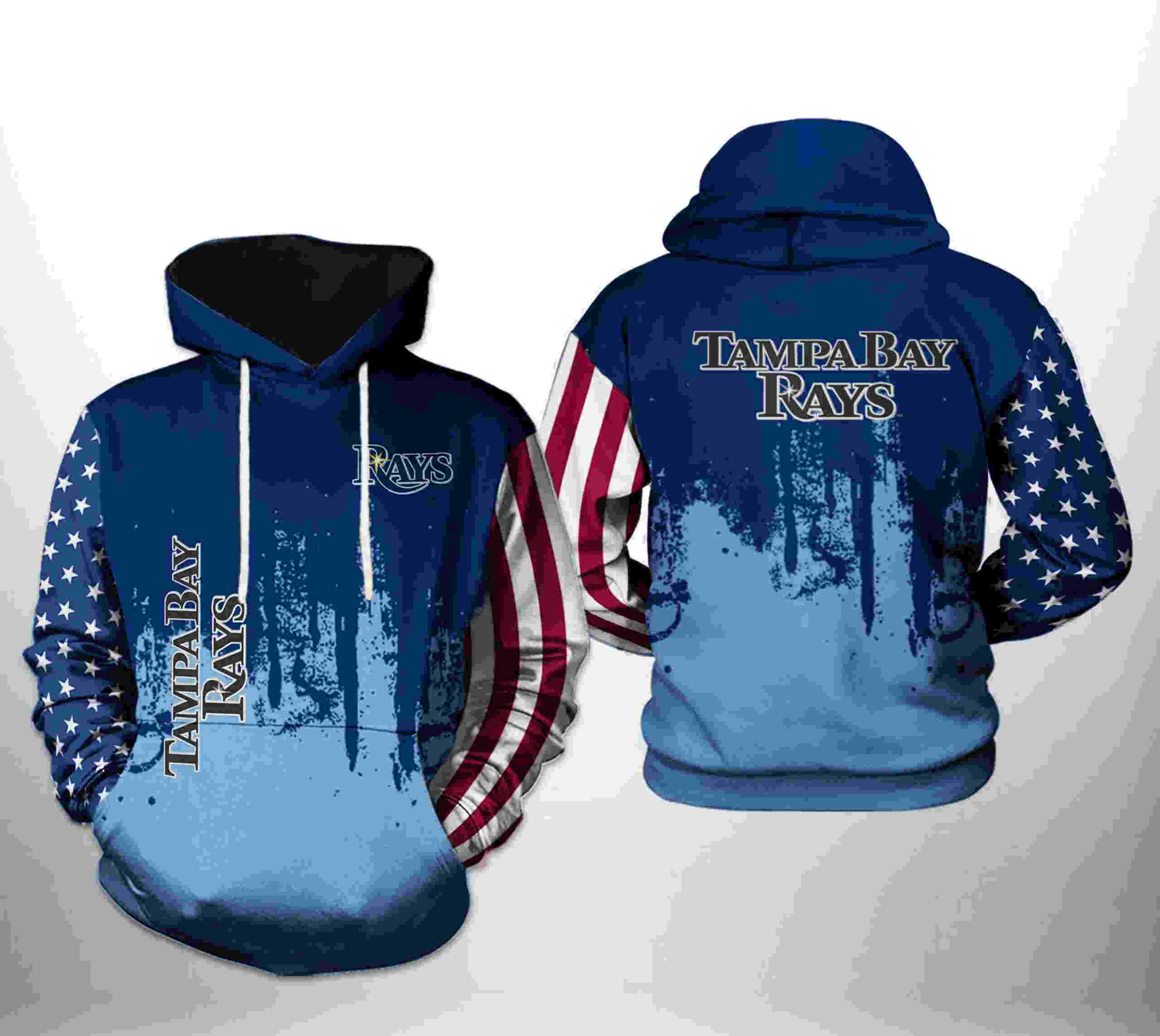 Tampa Bay Rays MLB Team US 3D Hoodie Zipper Hoodie