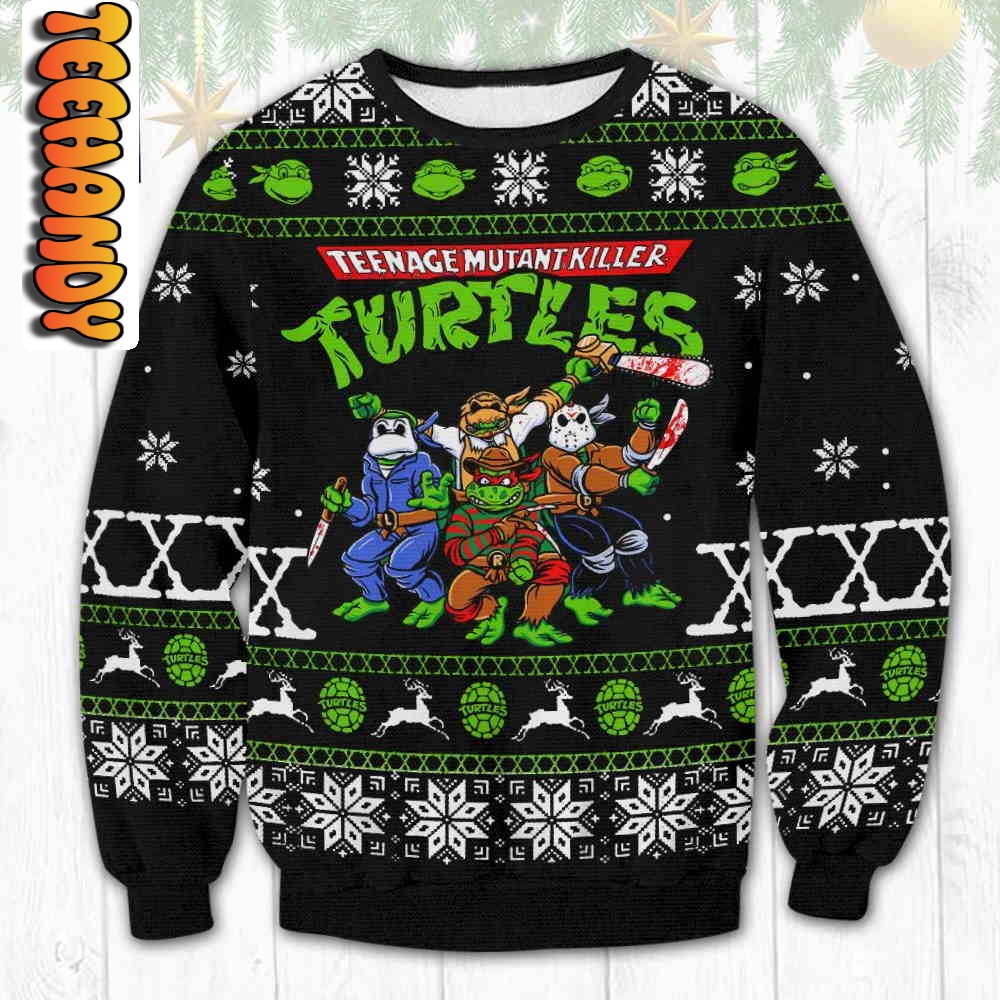 Teenage Mutant Killer Turtles Ugly Christmas Sweater