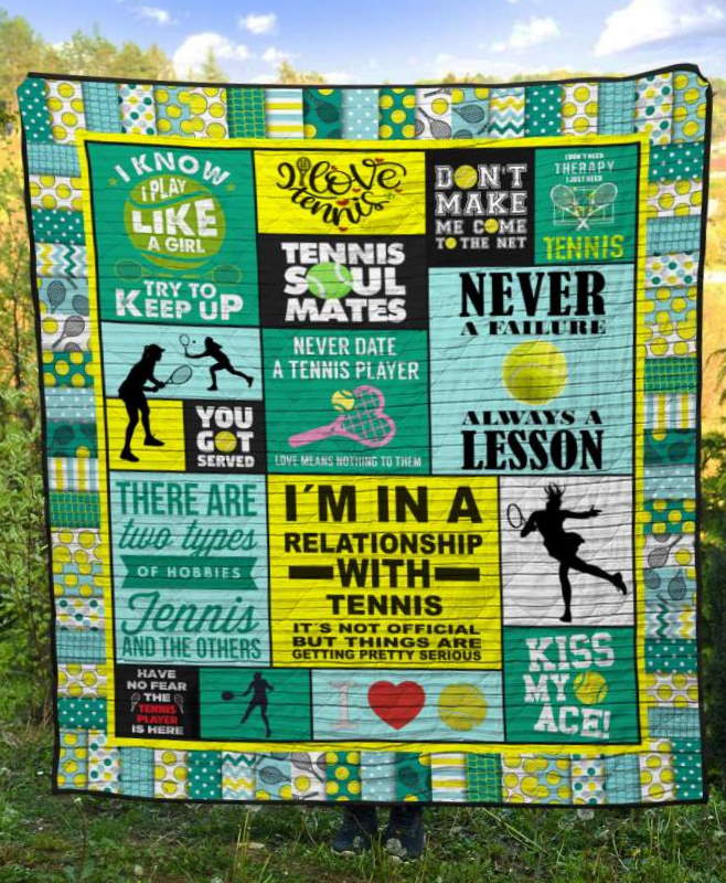 Tennis 3D All Over Print Quilt Blanket