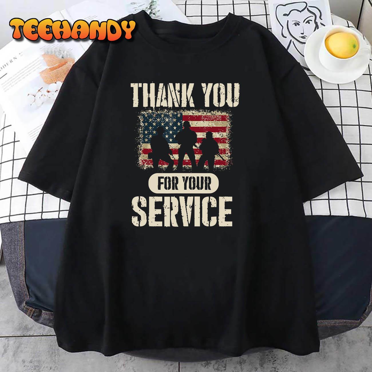 Thank You for Your Service Shirt, Patriotic Veterans Day T-Shirt