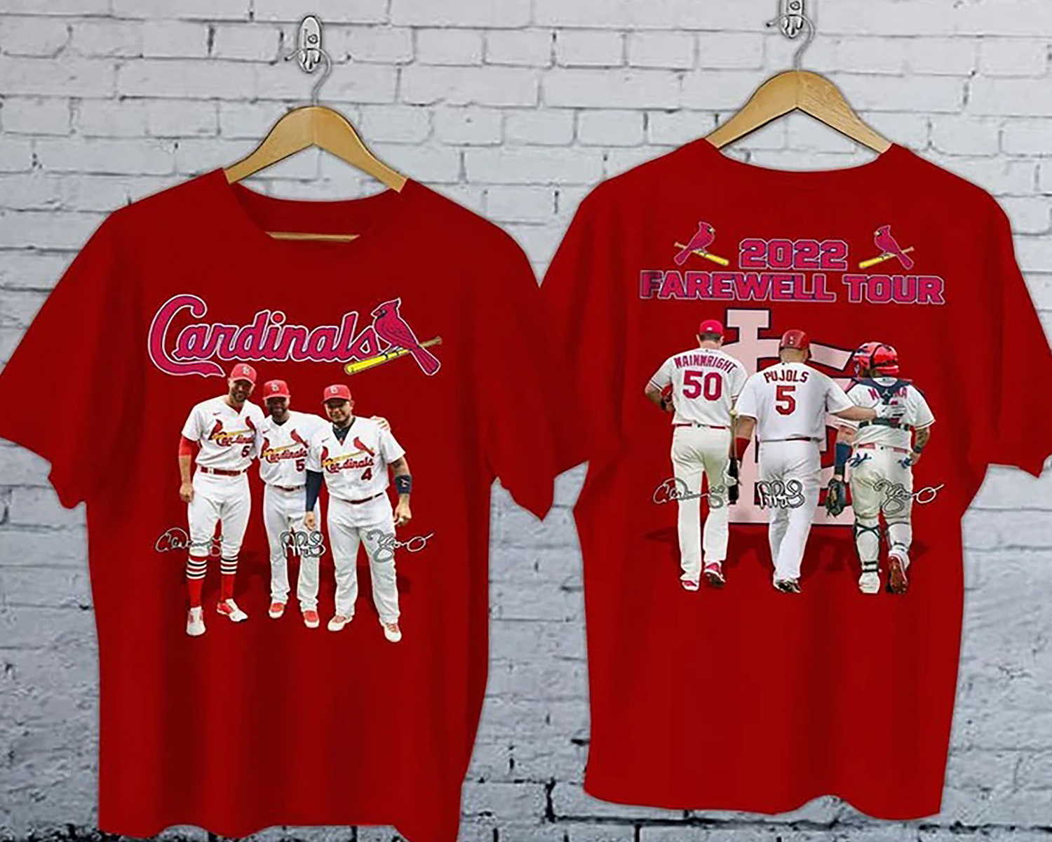 The Last Run 2022 Cardinals T Shirt, Baseball STL Shirt, Molina Wainwright and Pujols T Shirt