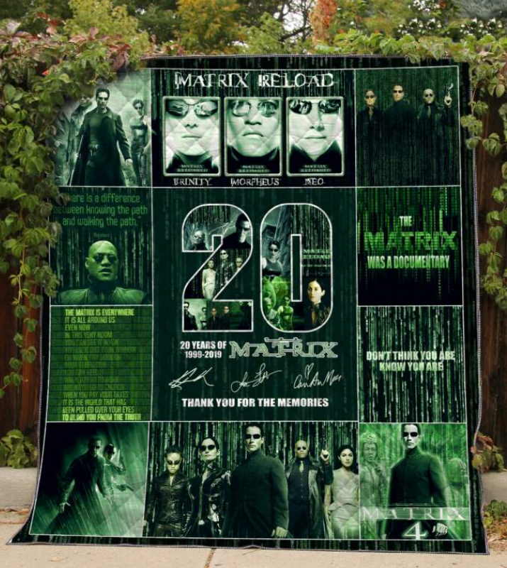 The Matrix 3D Quilt Blanket