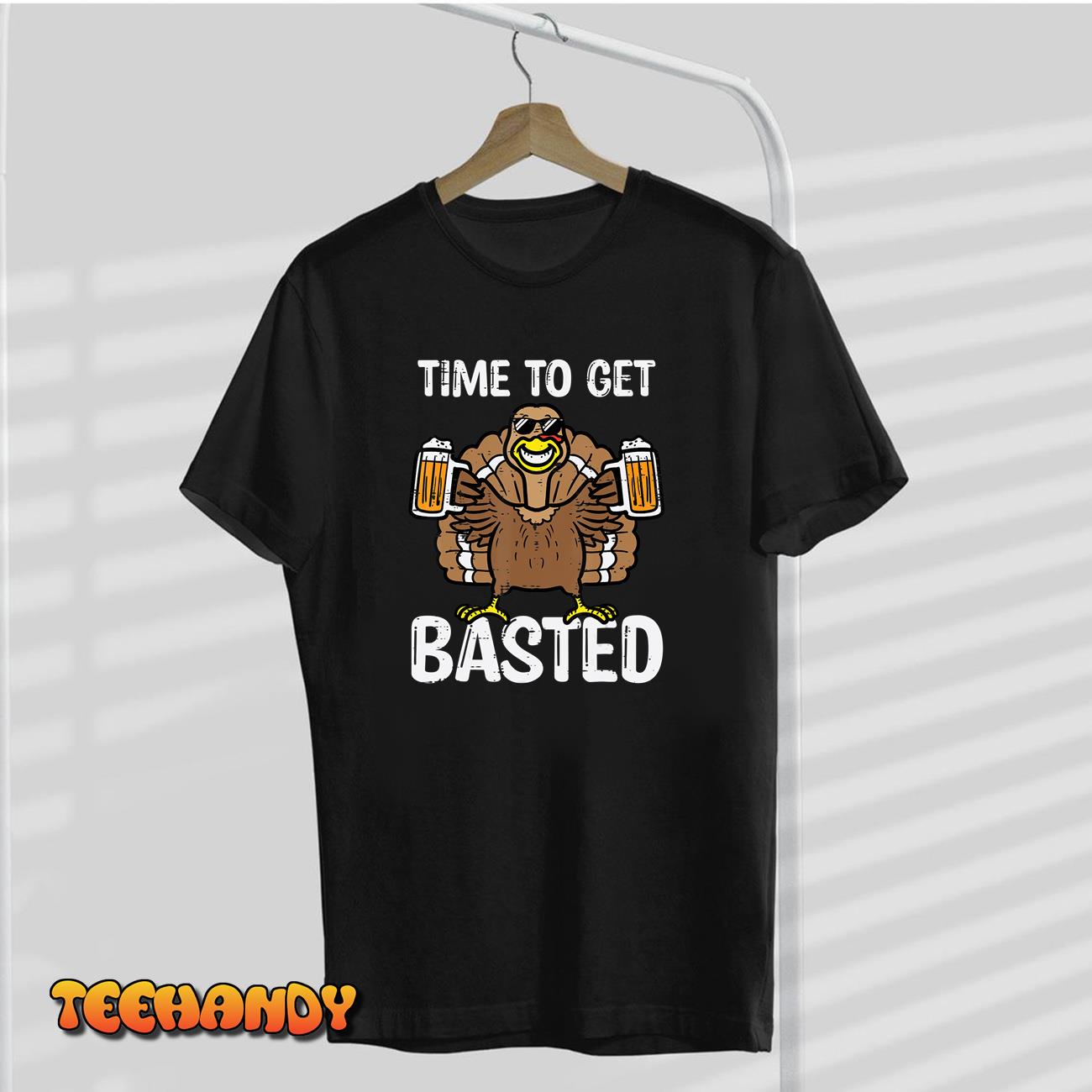 Time To Get Basted Funny Thanksgiving Turkey Day Men Women T-Shirt