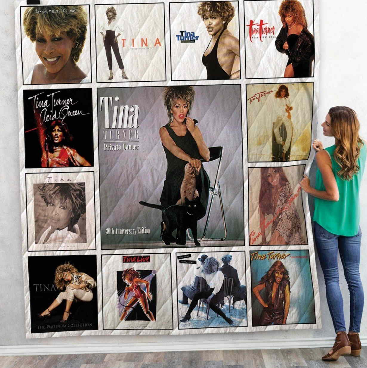 Tina Turner 3D Quilt Blanket