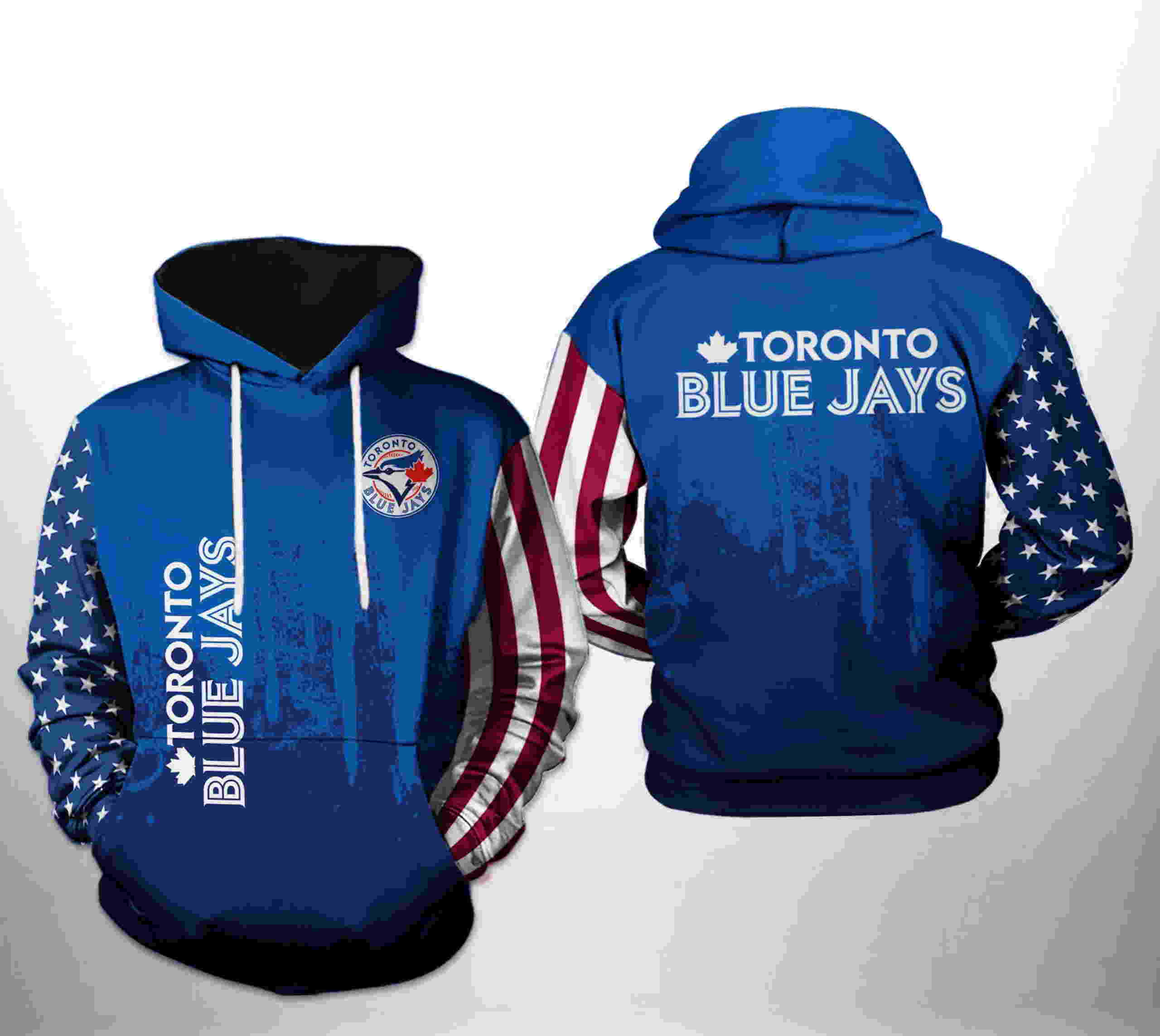 Toronto Blue Jays MLB Team US 3D Hoodie Zipper Hoodie