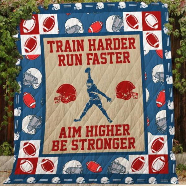 Train Harder 3D Quilt Blanket