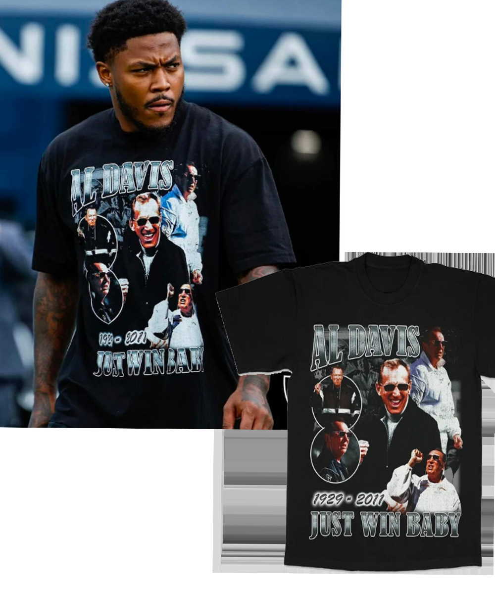 Vintage Al Davis 1929-2011 Just Win Baby T-Shirt,Rip Al Davis Shirt