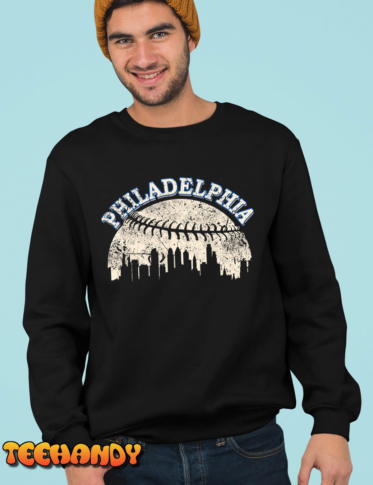 Vintage Philadelphia Baseball Tee Distressed Philly Game Day T-Shirt