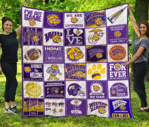 Western Illinois Leathernecks Quilt Blanket